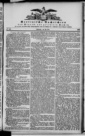 Berlinische Nachrichten von Staats- und gelehrten Sachen vom 23.05.1866