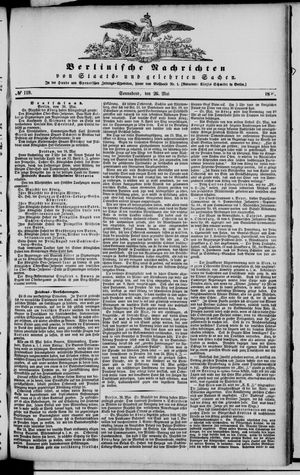 Berlinische Nachrichten von Staats- und gelehrten Sachen vom 26.05.1866