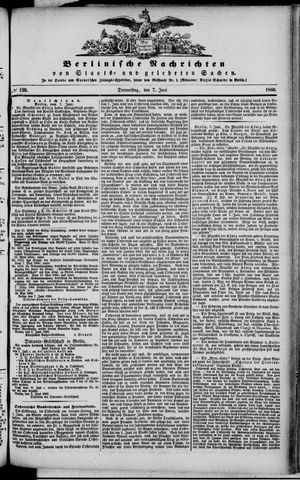 Berlinische Nachrichten von Staats- und gelehrten Sachen vom 07.06.1866