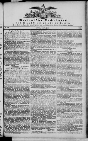 Berlinische Nachrichten von Staats- und gelehrten Sachen vom 08.06.1866