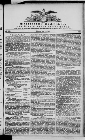Berlinische Nachrichten von Staats- und gelehrten Sachen vom 12.06.1866