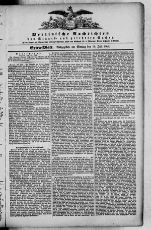 Berlinische Nachrichten von Staats- und gelehrten Sachen vom 16.07.1866