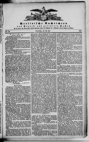 Berlinische Nachrichten von Staats- und gelehrten Sachen vom 26.07.1866