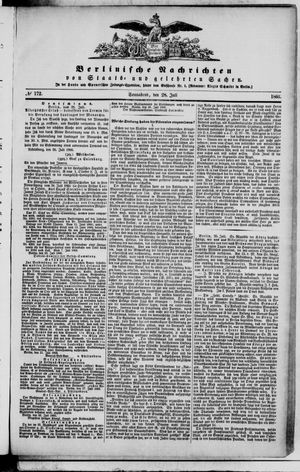 Berlinische Nachrichten von Staats- und gelehrten Sachen vom 28.07.1866