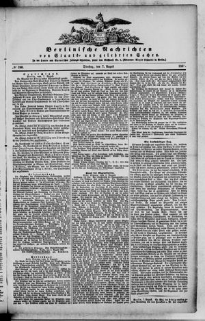 Berlinische Nachrichten von Staats- und gelehrten Sachen vom 07.08.1866