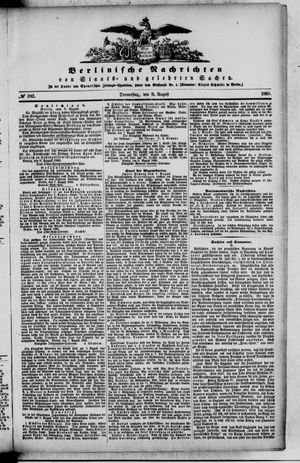Berlinische Nachrichten von Staats- und gelehrten Sachen on Aug 9, 1866