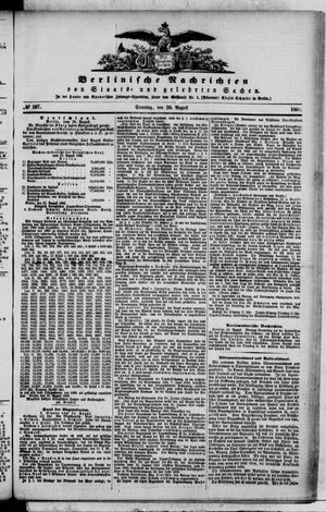 Berlinische Nachrichten von Staats- und gelehrten Sachen vom 26.08.1866