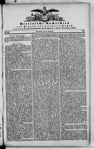 Berlinische Nachrichten von Staats- und gelehrten Sachen vom 06.09.1866