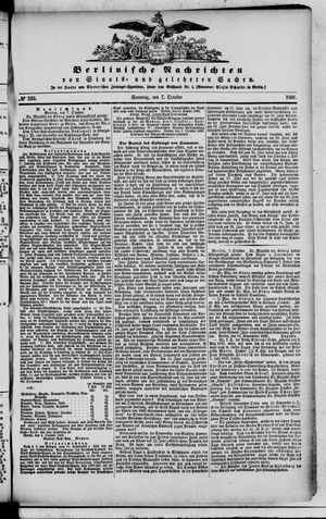 Berlinische Nachrichten von Staats- und gelehrten Sachen on Oct 7, 1866
