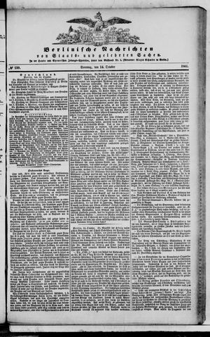 Berlinische Nachrichten von Staats- und gelehrten Sachen vom 14.10.1866