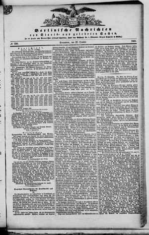 Berlinische Nachrichten von Staats- und gelehrten Sachen vom 27.10.1866