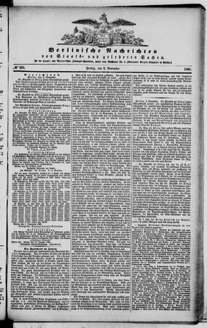 Berlinische Nachrichten von Staats- und gelehrten Sachen vom 02.11.1866