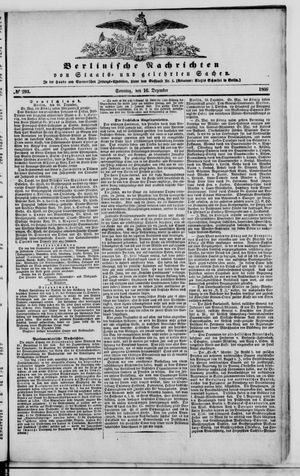 Berlinische Nachrichten von Staats- und gelehrten Sachen vom 16.12.1866