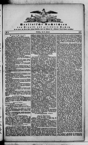 Berlinische Nachrichten von Staats- und gelehrten Sachen vom 08.01.1867