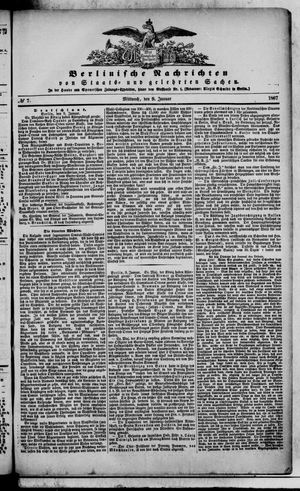 Berlinische Nachrichten von Staats- und gelehrten Sachen vom 09.01.1867