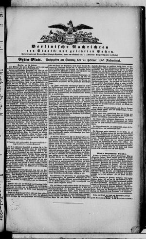 Berlinische Nachrichten von Staats- und gelehrten Sachen vom 24.02.1867