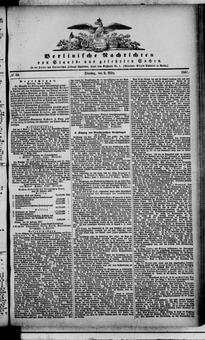 Berlinische Nachrichten von Staats- und gelehrten Sachen vom 05.03.1867