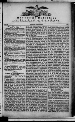 Berlinische Nachrichten von Staats- und gelehrten Sachen vom 14.03.1867