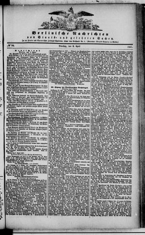Berlinische Nachrichten von Staats- und gelehrten Sachen on Apr 9, 1867