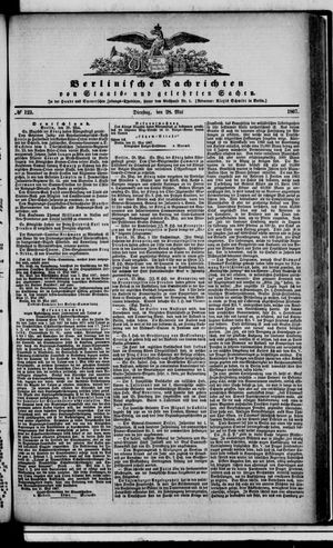 Berlinische Nachrichten von Staats- und gelehrten Sachen on May 28, 1867