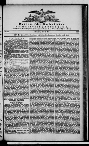 Berlinische Nachrichten von Staats- und gelehrten Sachen vom 30.05.1867