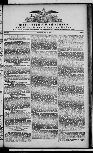 Berlinische Nachrichten von Staats- und gelehrten Sachen vom 08.06.1867