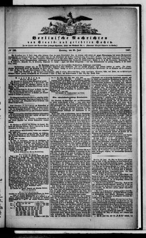 Berlinische Nachrichten von Staats- und gelehrten Sachen vom 30.06.1867