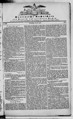 Berlinische Nachrichten von Staats- und gelehrten Sachen vom 11.07.1867
