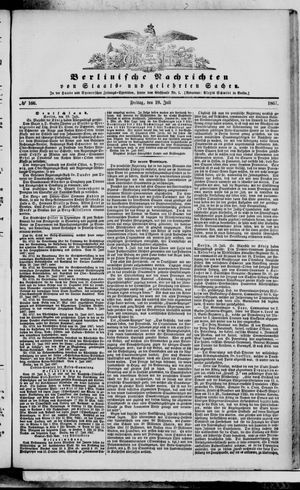 Berlinische Nachrichten von Staats- und gelehrten Sachen on Jul 19, 1867