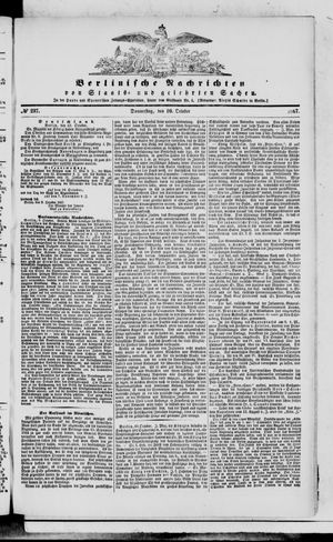 Berlinische Nachrichten von Staats- und gelehrten Sachen vom 10.10.1867
