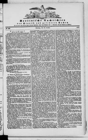 Berlinische Nachrichten von Staats- und gelehrten Sachen vom 13.10.1867