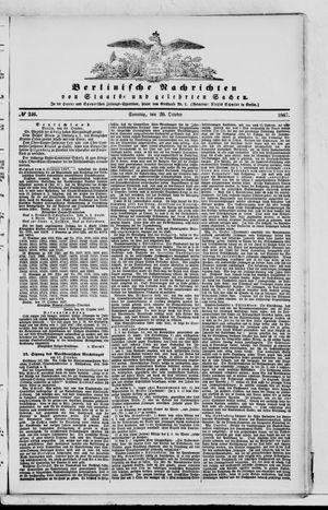 Berlinische Nachrichten von Staats- und gelehrten Sachen vom 20.10.1867