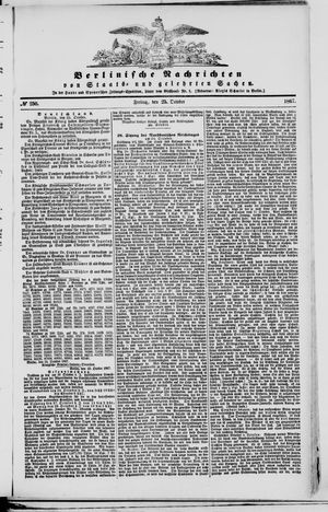 Berlinische Nachrichten von Staats- und gelehrten Sachen vom 25.10.1867