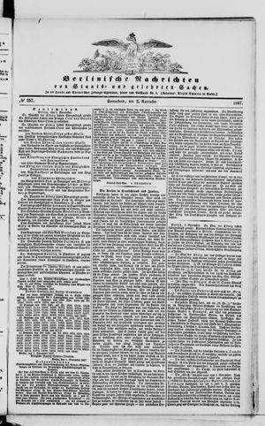 Berlinische Nachrichten von Staats- und gelehrten Sachen vom 02.11.1867
