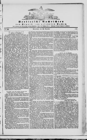 Berlinische Nachrichten von Staats- und gelehrten Sachen vom 16.11.1867