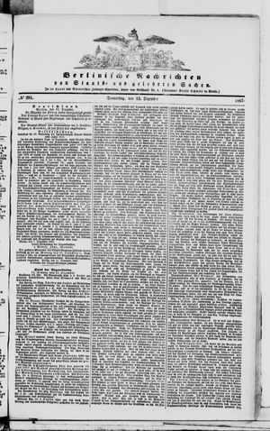 Berlinische Nachrichten von Staats- und gelehrten Sachen vom 12.12.1867
