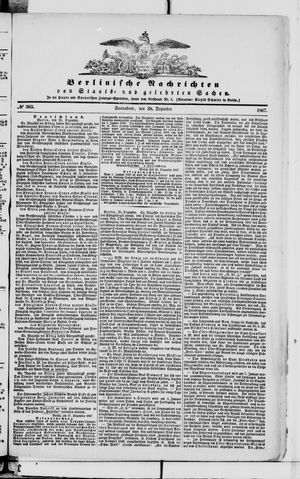Berlinische Nachrichten von Staats- und gelehrten Sachen on Dec 28, 1867