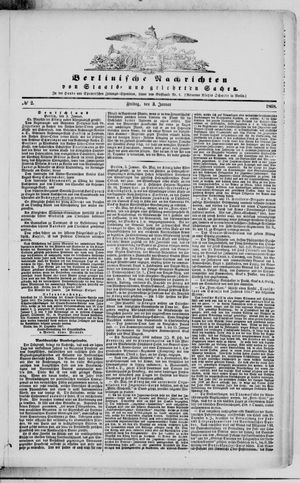 Berlinische Nachrichten von Staats- und gelehrten Sachen vom 03.01.1868