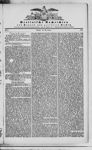 Berlinische Nachrichten von Staats- und gelehrten Sachen vom 10.01.1868