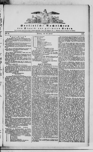 Berlinische Nachrichten von Staats- und gelehrten Sachen vom 14.01.1868