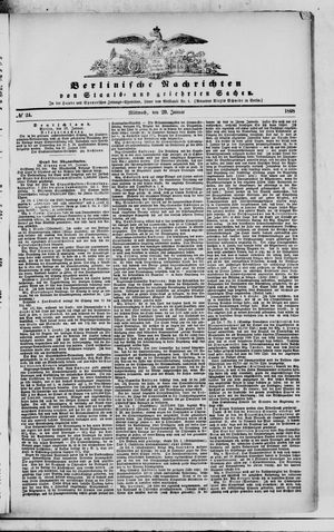 Berlinische Nachrichten von Staats- und gelehrten Sachen vom 29.01.1868