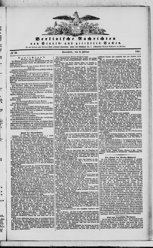 Berlinische Nachrichten von Staats- und gelehrten Sachen vom 08.02.1868