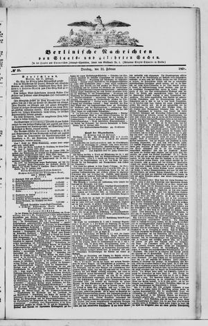 Berlinische Nachrichten von Staats- und gelehrten Sachen vom 11.02.1868