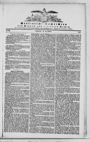 Berlinische Nachrichten von Staats- und gelehrten Sachen vom 15.02.1868