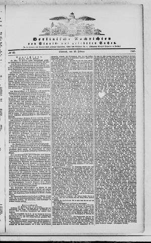 Berlinische Nachrichten von Staats- und gelehrten Sachen on Feb 19, 1868