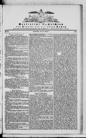 Berlinische Nachrichten von Staats- und gelehrten Sachen vom 27.02.1868