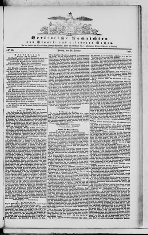 Berlinische Nachrichten von Staats- und gelehrten Sachen vom 28.02.1868
