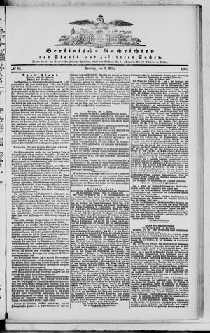 Berlinische Nachrichten von Staats- und gelehrten Sachen vom 01.03.1868