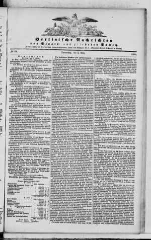 Berlinische Nachrichten von Staats- und gelehrten Sachen vom 05.03.1868