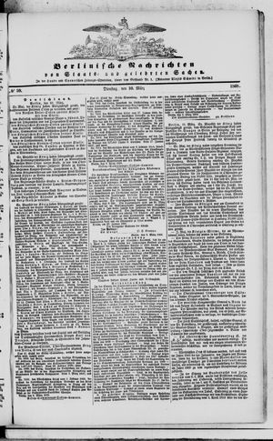 Berlinische Nachrichten von Staats- und gelehrten Sachen vom 10.03.1868